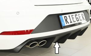 Rieger rear diffuser for Seat Leon FR (5F) without hitch ST/Station wagon