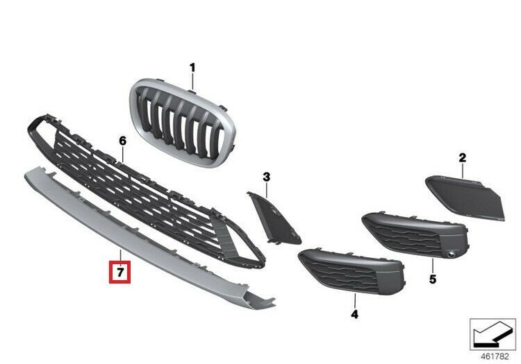 NEW GENUINE BMW X1 SERIES FRONT BUMPER AIR DUCT TRIM PANEL X-LINE 51117425974 - Image 2