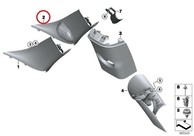 NEW GENUINE MINI COOPER FRONT A PILLAR PANELS W/ SPEAKERS POD CARBON BLACK SET 51437406021+51437406022 - Image 2