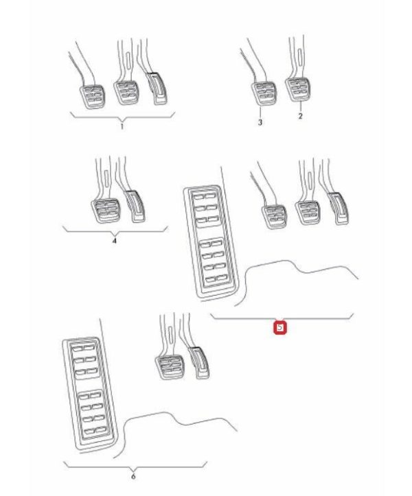 NEW GENUINE AUDI A4 A5 Q5 STAINLESS STEEL PEDAL COVERS SET MANUAL LHD 8K1064200E - Image 2