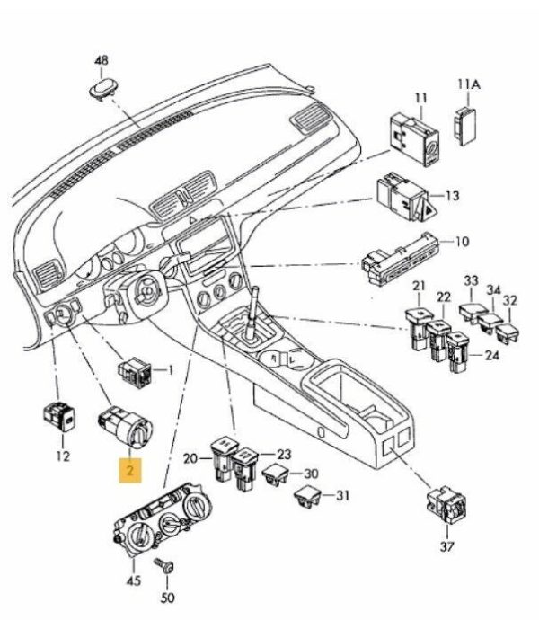 NEW GENUINE VW CADDY GOLF JETTA PASSAT TOURAN AUTOMATIC HEADLIGHT SWITICH 1K0941431NREH - Image 2