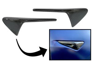 Turn Signal Covers Side Markers suitable for Tesla Model 3 Y S  X (10.2016-up) with AutoPilot 2 or greater Real Carbon Fiber