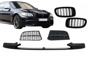 Front Bumper Spoiler Lip suitable for BMW 5 Series F10 F11 Sedan Touring (2011-2017) Grilles M-Performance Sport M550 Design