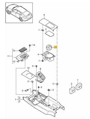 NEW GENUINE PORSCHE PANAMERA 2010-2016 CUP HOLDER INSERT ASHTRAY 97055323500 - Image 2