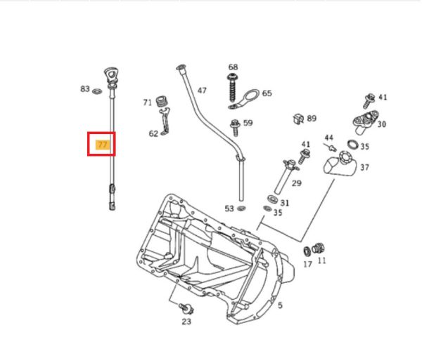 NEW GENUINE MERCEDES BENZ MB A CLASS W168 160 PETROL ENGINE DIPSTICK A1660100072 - Image 2