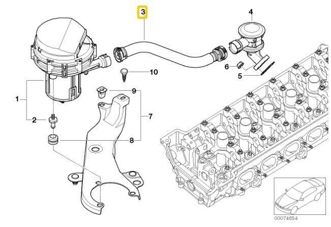 NEW GENUINE BMW 3 SERIES E46 M3 S54 ENGINE PRESSURE HOSE ASSY 11727831039 - Image 2