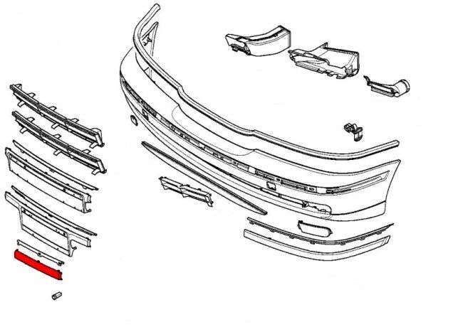 BMW NEW GENUINE 5 SERIES E39 LICENSE NUMBER PLATE DELETE FILLER MOLDING TRIM 51118174850 - Image 2