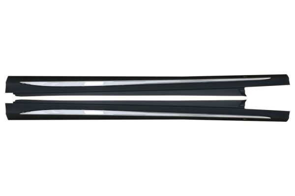 Side Skirts suitable for Mercedes C-Class W205 S205 (2014-2020) Sport C63 Design Chrome - Image 2