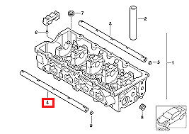 NEW OEM MINI CABRIO R50 R52 R53 CYLINDER HEAD ROCKER ARM AXLE INTAKE 11331485832 - Image 2
