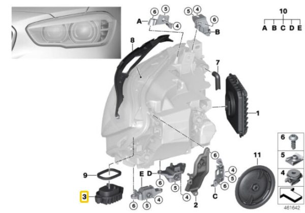 NEW GENUINE BMW 1 SERIES F20 F21 LCI HEADLIGHTS LED MODULES SET 63117428425 - Image 2