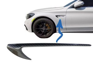 Side Fender Vents Trim Wing suitable for Mercedes C-Class W205 S205 E-Class W213 S213 Carbon Look Edition