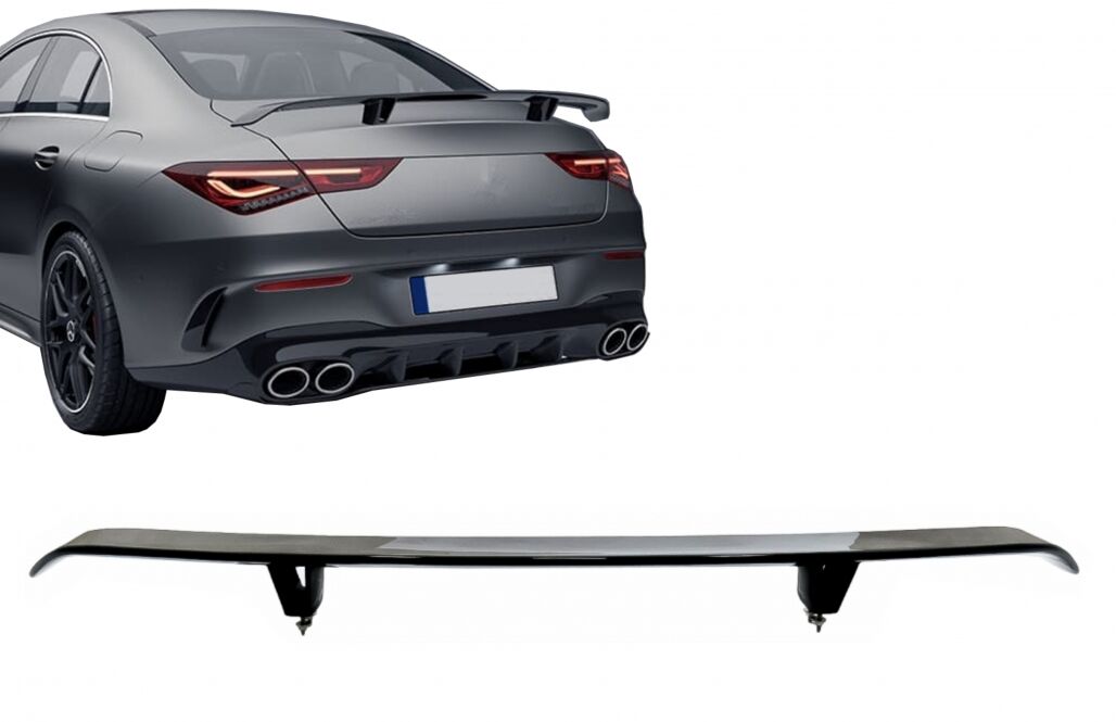 Trunk Boot Spoiler suitable for Mercedes CLA Coupe C118 (2019-up) Aero Package Piano Black - Image 14