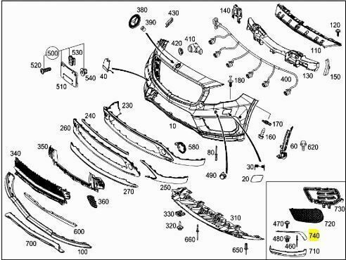 NEW GENUINE MERCEDES BENZ GLA X156 AMG FRONT BUMPER RIGHT SIDE SPOILER FLICK A1568854025 - Image 3