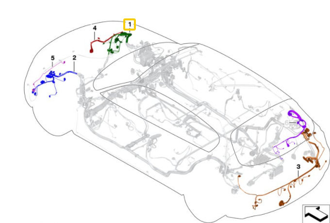 NEW GENUINE BMW F22 F30 F31 F32 F33 F34 FRONT RIGHT REPAIR WIRING SET 61129315900 - Image 2
