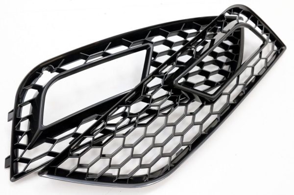 Fog Lamp Covers suitable for Audi A4 B8 Facelift (2012-2015) RS4 Design Black - Image 3