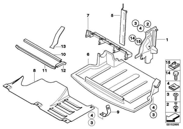 BMW NEW GENUINE Z4 E85 E86 03-09 ENGINE UNDERHOOD SPLASH SHIELD 51717012723 - Image 2