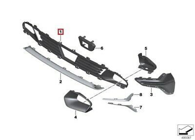 NEW GENUINE BMW 3 SERIES G20 G21 LUXURY SPORT LINE FRONT BUMPER INLET GRILL 51117464198 - Image 2