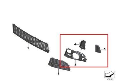 BMW GENUINE 5 SERIES F10 F11 LCI M SPORT FRONT BUMPER GRILL WITH PLATES PAIR SET - Image 2