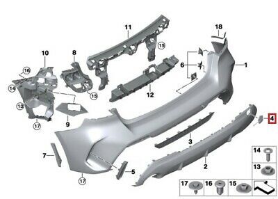 NEW GENUINE BMW 1 SERIES F40 M SPORT REAR BUMPER TOW HOOK EYE COVER 51129881582 - Image 2
