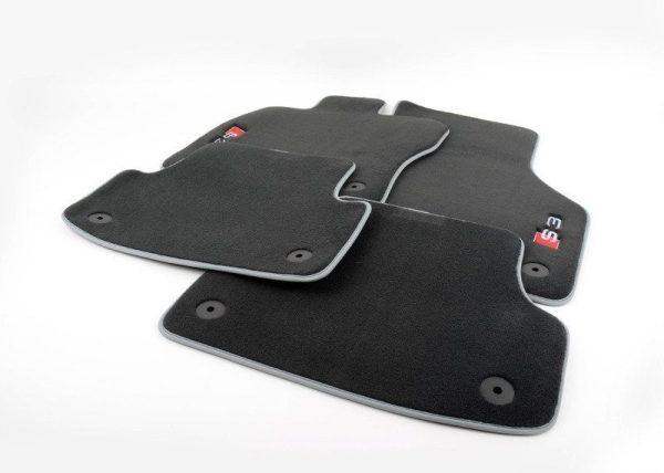 NEW GENUINE AUDI S3 2014-2020 FRONT & REAR PREMIUM BLACK TEXTILE FLOOR MATS LHD 8V5061270MNO - Image 5