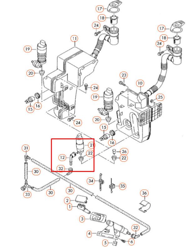 NEW GENUINE AUDI VOLKSWAGEN GOLF MK6 EOS JETTA WASH PUMP CONNECTOR 1T0955665 - Image 2