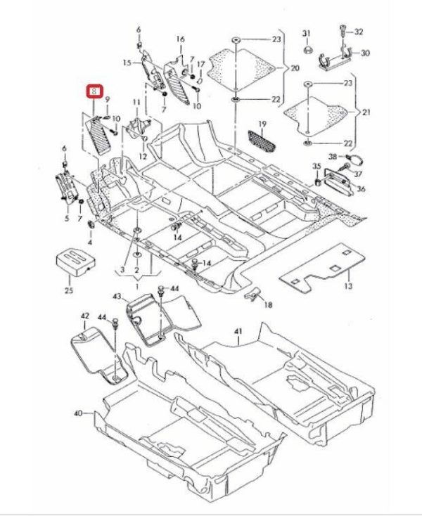 NEW GENUINE AUDI RS6 STAINLESS STEEL COVER FOR FOOTREST SOUL LHD 4F1864777C4PK - Image 2
