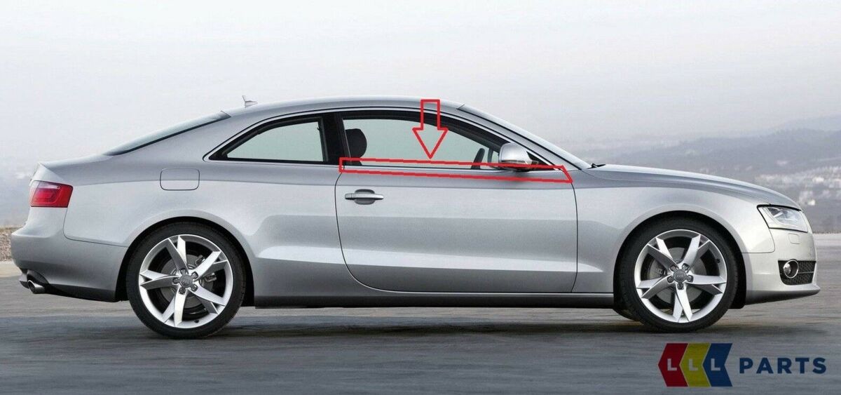 NEW GENUINE AUDI A5 2008-2016 CHROME WINDOW SLOT SEAL RIGHT O/S 8T0853284C 2ZZ