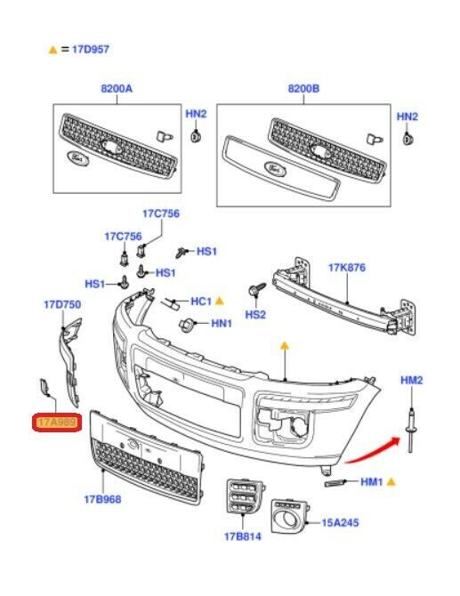 NEW GENUINE FORD FUSION 05-12 FRONT BUMPER TOW HOOK EYE COVER CAP GREY 1388478 - Image 2