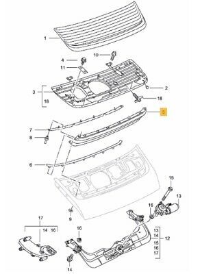 NEW GENUINE PORSCHE 996 997 REAR RUBBER SPOILER GAITER 99651225000 - Image 2