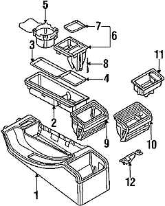 BMW NEW GENUINE 3 E46 SERIES 98-06 CONSOLE REAR ASHTRAY WITH COVER BEIGE 51168242739 - Image 2