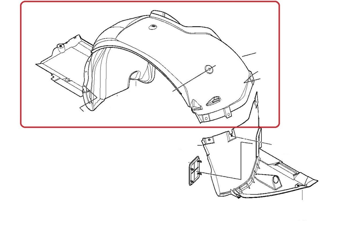 BMW NEW GENUINE 3 E46 FRONT WHEEL FENDER LINER COVER RIGHT O/S FORWARD SECTION 51717039678 - Image 2