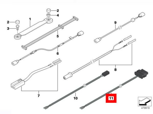 NEW GENUINE BMW 2 SERIES F22 F23 F87 M2 REAR TAIL LIGHT CABLE RAPAIR KIT 61122448168 - Image 2