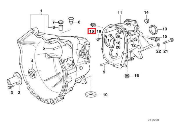 BMW NEW GENUINE E36 E46 E87 E39 E38 MANUAL TRANSMISSION DRAIN FILL PLUG 23117527440 - Image 2