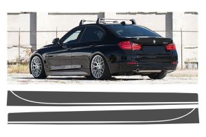 Side Decals Sticker Vinyl Dark Grey suitable for BMW 3 Series F30 F31 (2011-Up) M-Performance Design