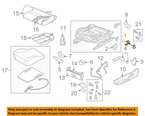 AUDI NEW GENUINE A3 8P 04-13 FRONT SEAT TRACK END CAP TRIM 8P0881349B01C - Image 2