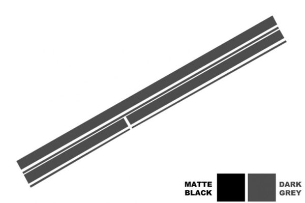 Set Sticker Side Decals & Upper Bonnet Roof Tailgate Dark Grey suitable for MERCEDES C205 Coupe A205 Cabriolet (2014-up) A45 Design Edition 1 - Image 3
