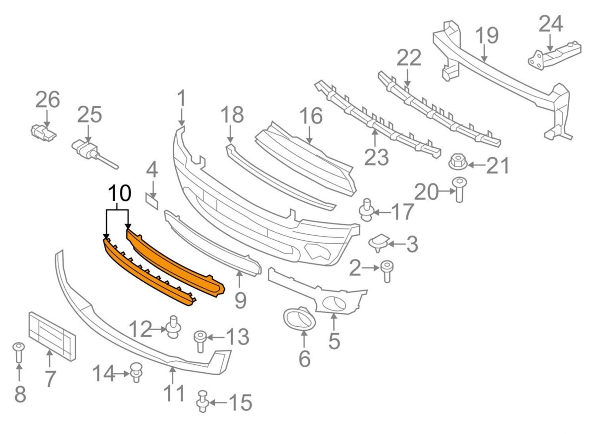 MINI NEW GENUINE R56 R55 R57 2006 - 2010/08 BUMPER LOWER GRILLE WITH CHROME TRIM 51112755463 - Image 3