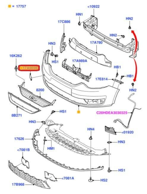 NEW GENUINE FORD GALAXY 2006-2015 FRONT BUMPER TOW HOOK COVER CAP 1377182 - Image 2