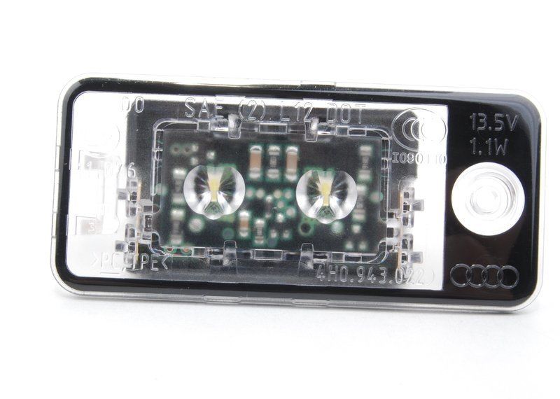 GENUINE AUDI A8 10-16 Q7 10-16 RIGHT LEFT LED LICENSE PLATE LIGHT ASSEMBLY SET 4H0943022 + 4H0943021 - Image 3