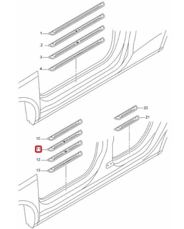 NEW GENUINE AUDI A1 2012-2014 S LINE FRONT DOOR ENTRY SILL STRIP LEFT N/S 8X4853373B9B9 - Image 2