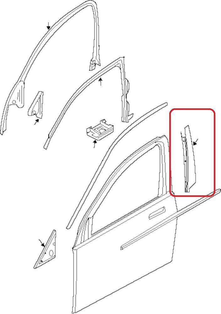 BMW NEW GENUINE X5 E70 FRONT DOOR FINISHER B PILLAR PANEL TRIM BLACK LEFT N/S 51337136951 - Image 2