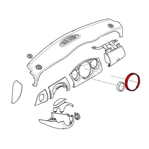 MINI NEW GENUINE R52 R50 R53 COOPER S ONE CONVERTIBLE FRONT SPEEDO CHROME RING 51457132400 - Image 2