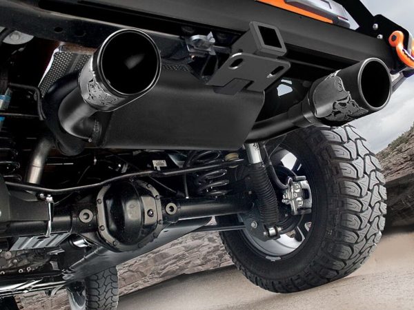 Complete Exhaust System Axle-Back suitable for JEEP Wrangler / Rubicon JK (2007-2017) Double Exhaust Metal Mulisha Design - Image 14
