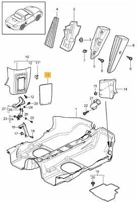 NEW GENUINE PORSCHE 987 BOXSTER CAYMAN 997 FUSE BOX BLACK COVER LHD 9975516210001C - Image 2
