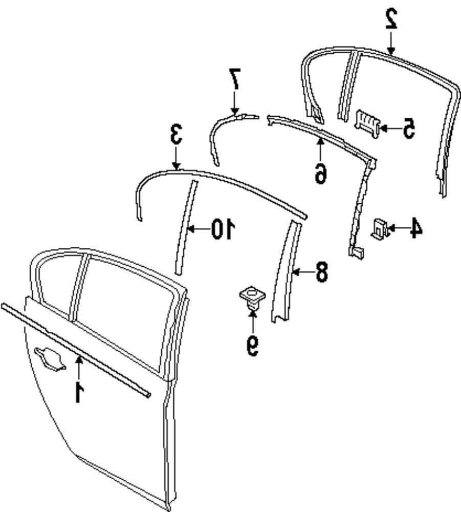 BMW NEW GENUINE E60 E61 03-10 REAR O/S RIGHT DOOR PILLAR MATTE PANEL 51357033812 - Image 3