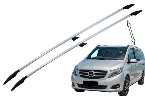 Roof Rails suitable for Mercedes V-Class W447 (2014-Up) Short Wheelbase (SWB) Aluminium - Image 12