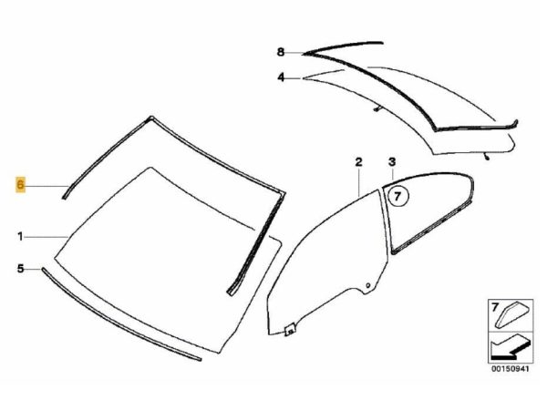 NEW GENUINE BMW 3 SERIES E92 05-13 FRONT WINDSCREEN SURROUND SEAL 51317119711 - Image 2