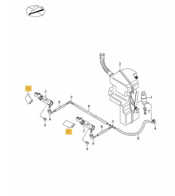 NEW GENUINE AUDI Q3 12-18 FRONT BUMPER HEADLIGHT WASHER COVER CAP LEFT RIGHT SET - Image 2