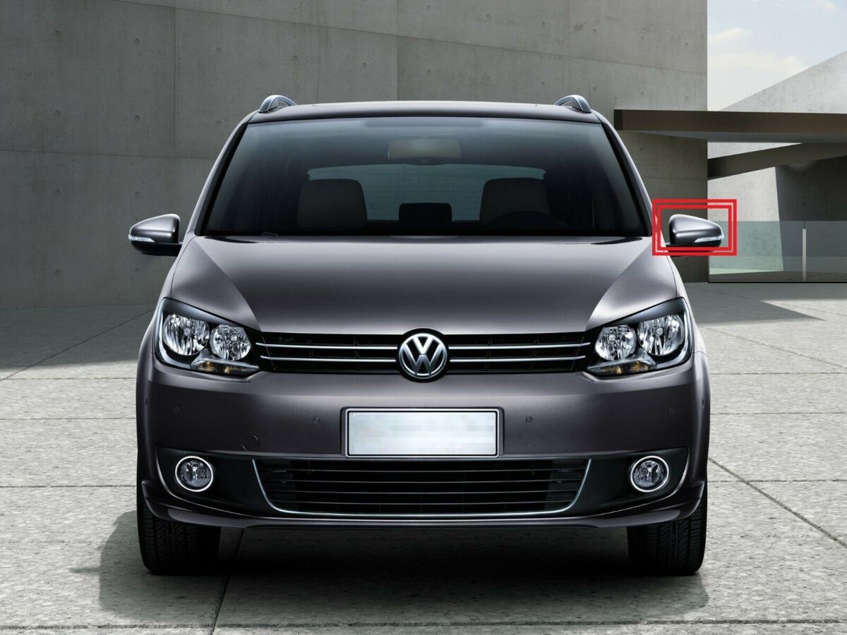 NEW GENUINE VOLKSWAGEN TOURAN 2009-2016 N/S LEFT DOOR MIRROR CAP TRIM PRIMED 5K0857537GRU - Image 2