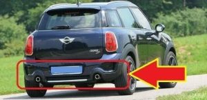 NEW GENUINE MINI COUNTRYMAN R60 S REAR BUMPER LOWER COVER DIFFUSER WITH CHROME 51129804578
